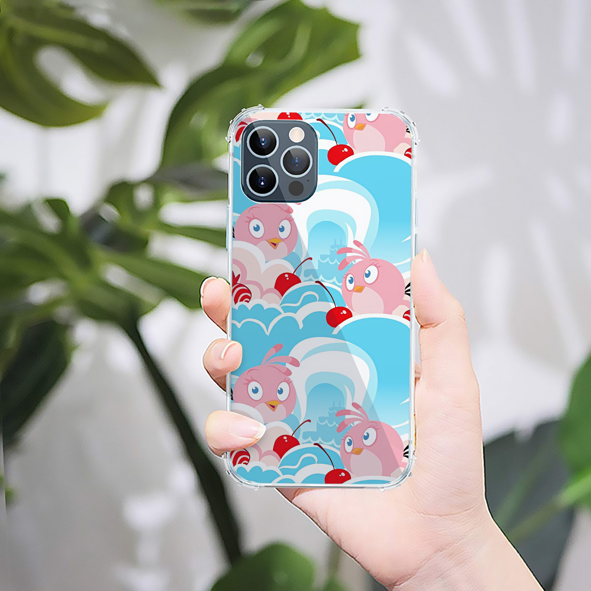 （画像用） Angry Birds アングリーバード 【iPhone 12シリーズ対応】透明スマホケース（クリアソフトケース）